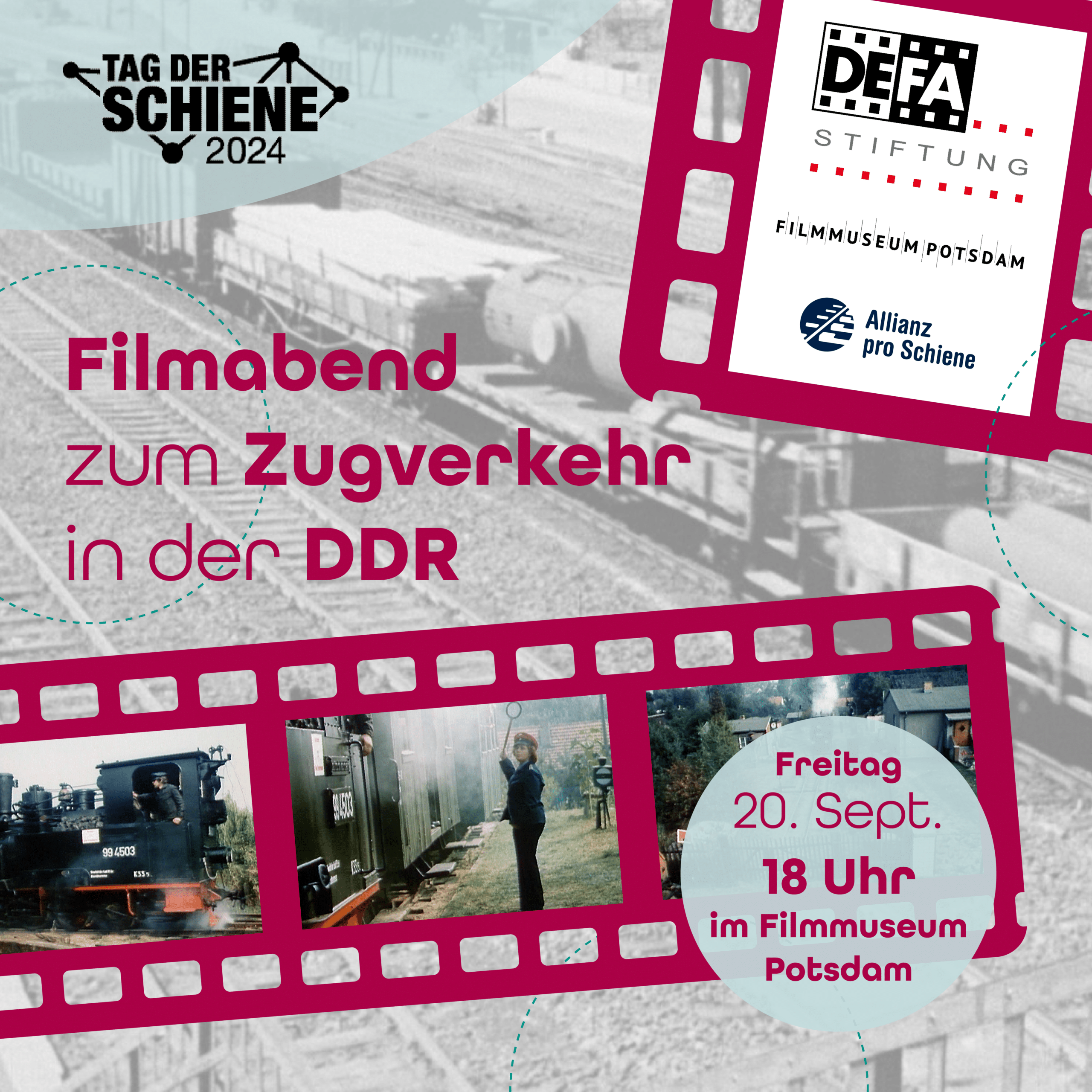 Kurzfilmprogramm zum Zugverkehr in der DDR