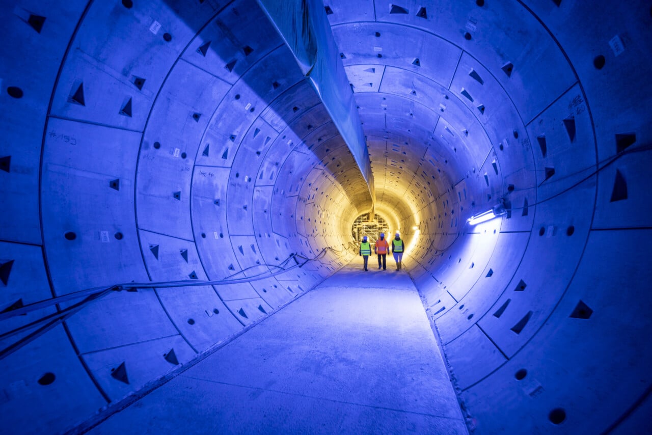 Einmalige Gelegenheit beim Tag der Schiene: Besuchende konnten die neuen Tunnelröhren der U5 in Frankfurt besichtigen. 