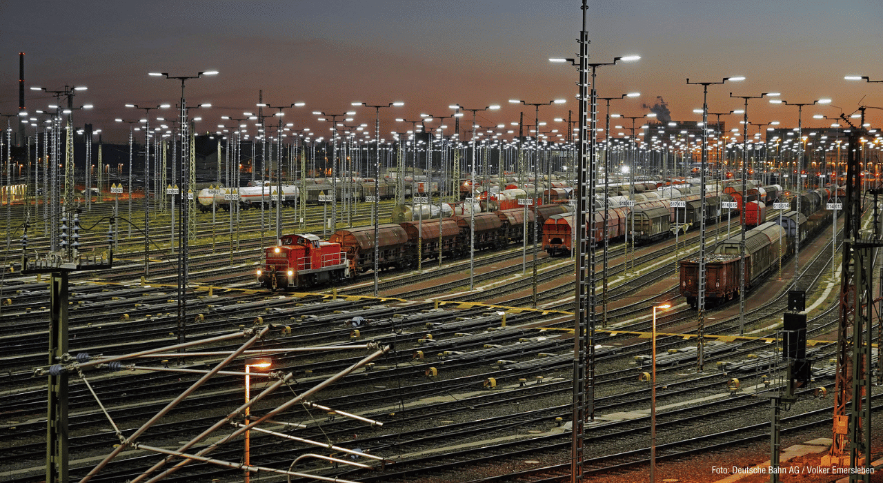 Tag der Schiene in der Zugbildungsanlage in Halle