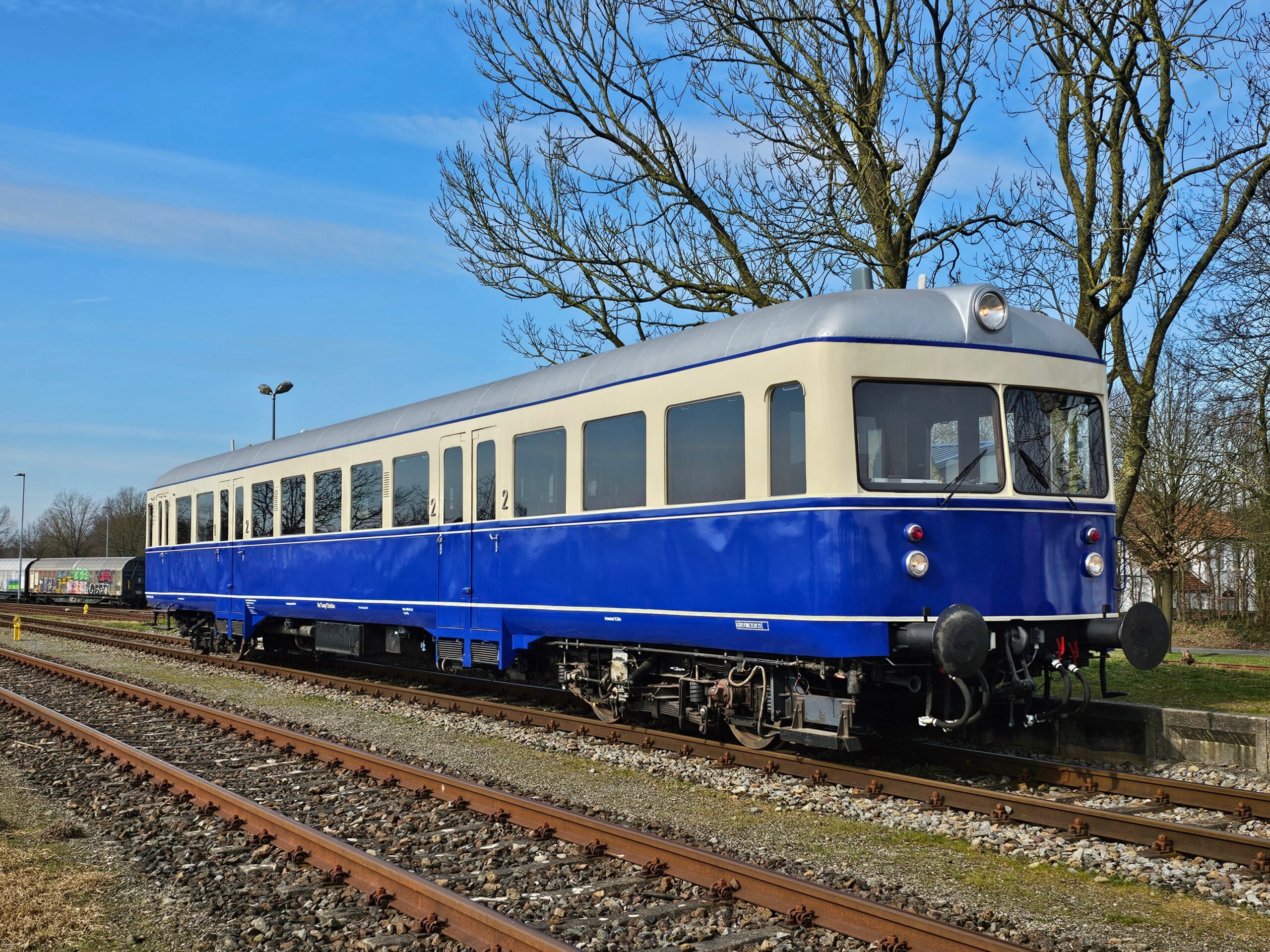 Fahrt mit einem historischen Triebwagen T2 auf der Hamburger Hafenbahn