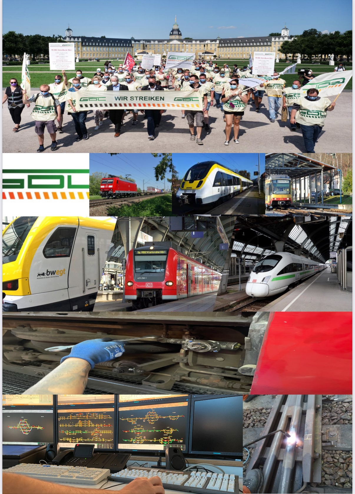 Verteilaktion der GDL Ortsgruppe Karlsruhe